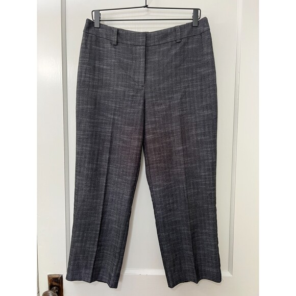 Ann Taylor Women's Curvy Cropped Dress Pants Black White Tweed Size 6 - Picture 1 of 9